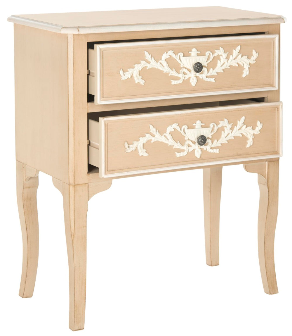 Safavieh Brisa Cabinet - Versatile Storage Solution In Taupe/Beige With White Trim For Any Room Décor Needs AMH7106A