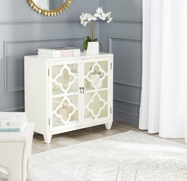 Safavieh Jevin Antique White Cabinet – Versatile Storage Solution With Classic Charm For Any Room Decor AMH7122A
