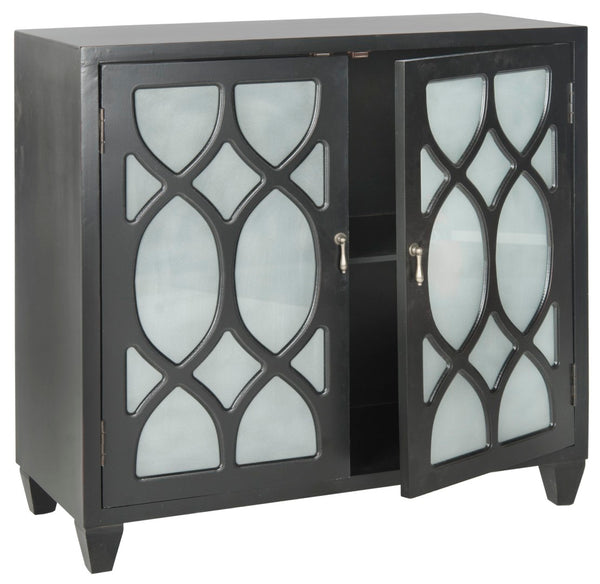 Safavieh Destino Cabinet - Sleek Black Storage Solution For Modern Spaces | Compact & Versatile Design, Easy Assembly AMH7123A