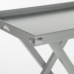 Safavieh Belvedere Tray Table - Chic Mango Wood Accent Table With Slim-Lip Tray Top & Cross-Style Base AMH8202C