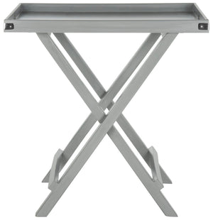 Safavieh Belvedere Tray Table - Chic Mango Wood Accent Table With Slim-Lip Tray Top & Cross-Style Base AMH8202C