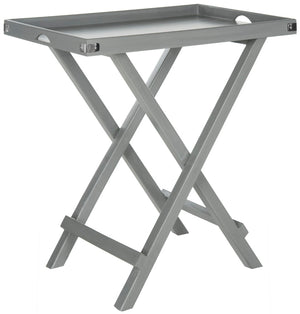 Safavieh Belvedere Tray Table - Chic Mango Wood Accent Table With Slim-Lip Tray Top & Cross-Style Base AMH8202C