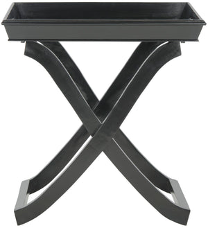 Safavieh Niles Tray Table - Elegant Mango Wood Accent With Curved X-Legs For Versatile Living Room Style AMH8203B
