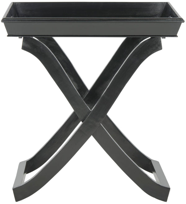 Safavieh Niles Tray Table - Elegant Mango Wood Accent With Curved X-Legs For Versatile Living Room Style AMH8203B