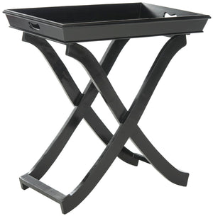 Safavieh Niles Tray Table - Elegant Mango Wood Accent With Curved X-Legs For Versatile Living Room Style AMH8203B