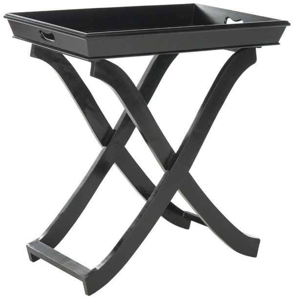 Safavieh Niles Tray Table - Elegant Mango Wood Accent With Curved X-Legs For Versatile Living Room Style AMH8203B