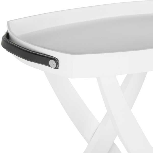 Safavieh Grady Tray Table - Chic X-Leg Accent With Removable Serving Tray In Sustainable Mango Wood Finish AMH8205A