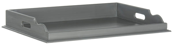 Safavieh Barkley Tray Table - Chic Sculptural Design With Curvaceous X-Leg Base For Modern Home Décor Grey / White AMH8206B