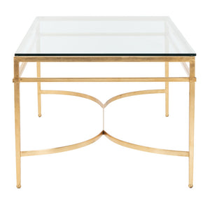 Safavieh ABELARD Antique Glass Cocktail Table - Elegant Centerpiece for Modern and Traditional Interiors Gold AMH8303A