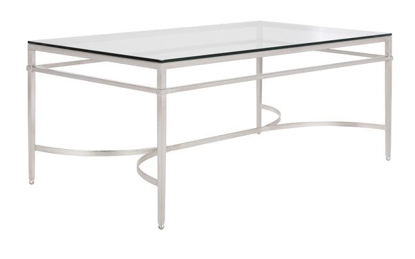 Safavieh ABELARD Antique Glass Cocktail Table - Elegant Centerpiece for Modern and Traditional Interiors Silver AMH8303B