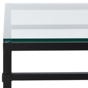 Safavieh ABELARD Antique Glass Cocktail Table - Elegant Centerpiece for Modern and Traditional Interiors Black AMH8303C