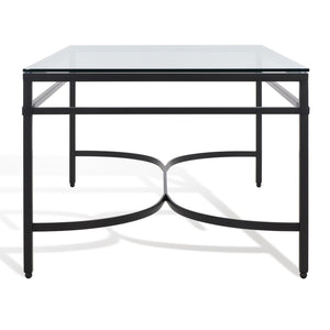 Safavieh ABELARD Antique Glass Cocktail Table - Elegant Centerpiece for Modern and Traditional Interiors Black AMH8303C