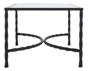 Safavieh MATILDA Glass Coffee Table - Vintage Glamour Meets Modern Elegance for Stylish Living Rooms and Lounges Black AMH8318C