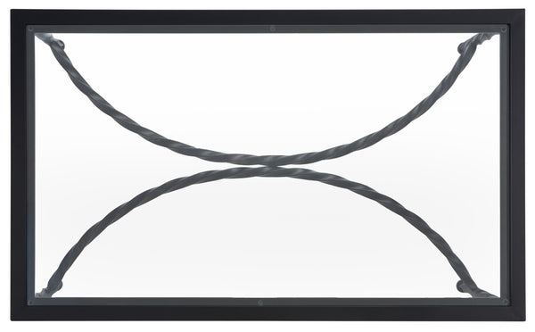 Safavieh MATILDA Glass Coffee Table - Vintage Glamour Meets Modern Elegance for Stylish Living Rooms and Lounges Black AMH8318C