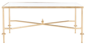 Safavieh DEVI Gold Leaf Coffee Table – Victorian Elegance Meets Modern Glamour for Chic Living Spaces AMH8332A