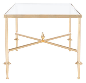 Safavieh DEVI Gold Leaf Coffee Table – Victorian Elegance Meets Modern Glamour for Chic Living Spaces AMH8332A