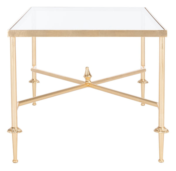 Safavieh DEVI Gold Leaf Coffee Table – Victorian Elegance Meets Modern Glamour for Chic Living Spaces AMH8332A