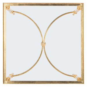Safavieh MENDEZ Gold Leaf Accent Table – Chic Metal & Glass Design for Modern Living Spaces & Versatile Use AMH8336A
