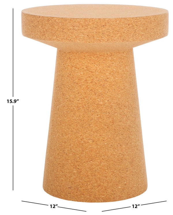 Safavieh Fernanda Cork Drink Table Cork Cork Veneer / Mdf AMH8356A