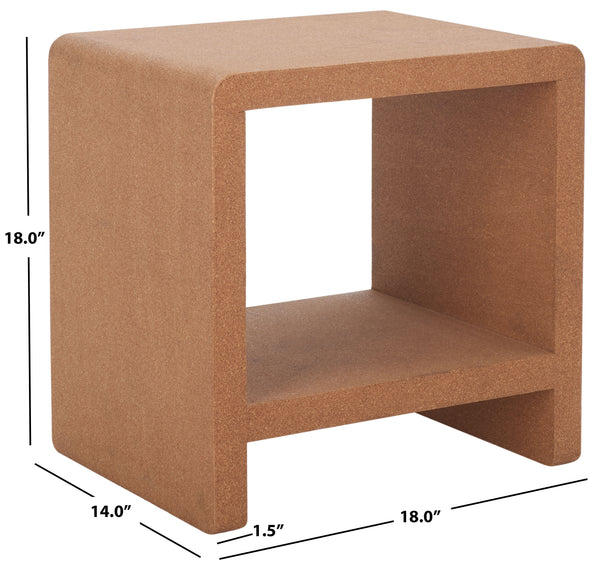 Safavieh Daysie Cork Accent Table Cork Cork Veneer / Mdf AMH8359A