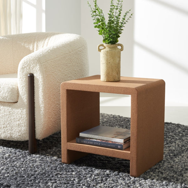 Safavieh Daysie Cork Accent Table Cork Cork Veneer / Mdf AMH8359A