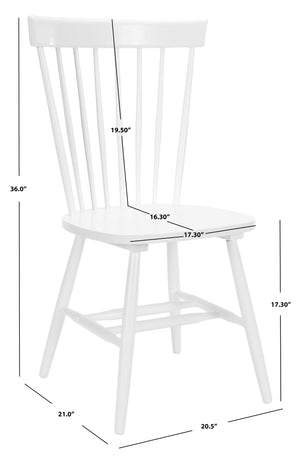 Safavieh Parker 17''H Spindle Dining Chair (Set Of 2) White Wood