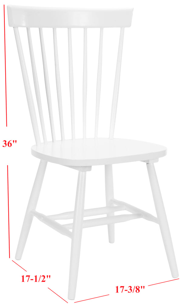 Safavieh Parker 17''H Spindle Dining Chair (Set Of 2) White Wood