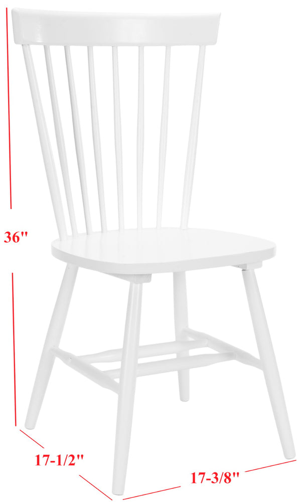 Safavieh PARKER Side Chair Set of 4 - Timeless White Spindle-Back Design for Classic Americana Charm AMH8500A-SET4