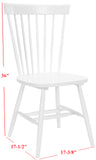 Safavieh Parker 17''H Spindle Dining Chair (Set Of 2) White Wood