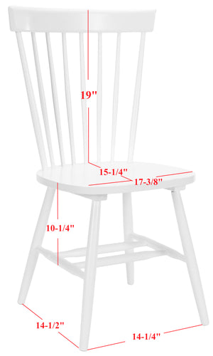 Safavieh Parker 17''H Spindle Dining Chair (Set Of 2) White Wood