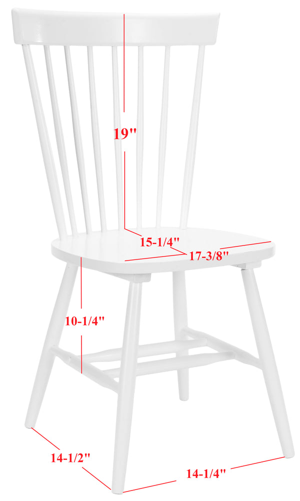 Safavieh Parker 17''H Spindle Dining Chair (Set Of 2) White Wood