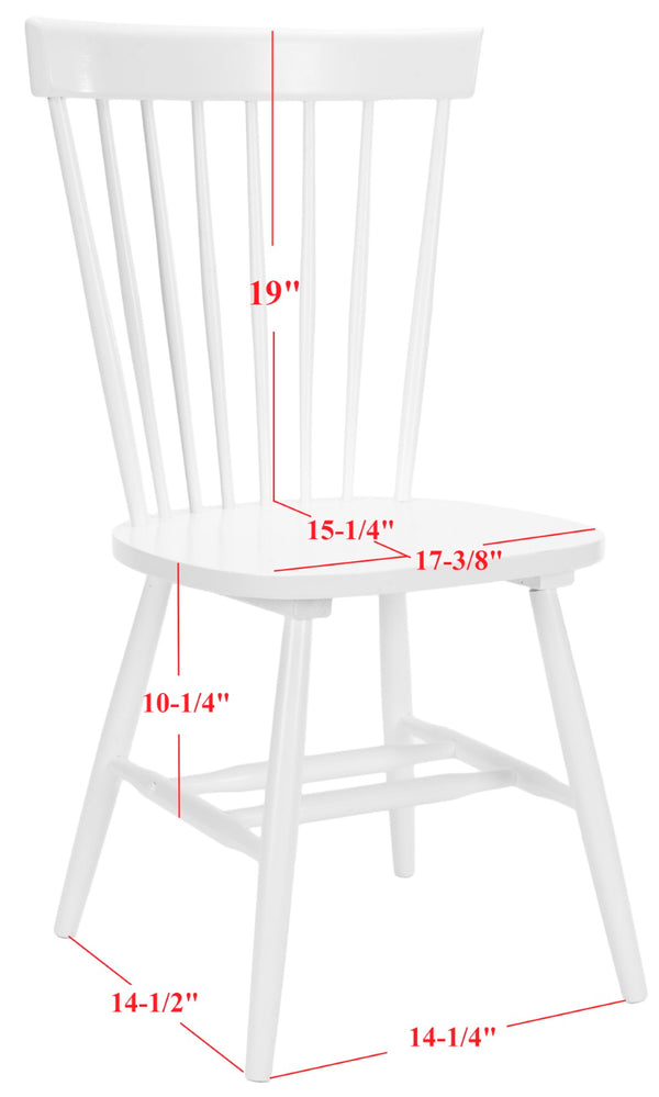 Safavieh PARKER Side Chair Set of 4 - Timeless White Spindle-Back Design for Classic Americana Charm AMH8500A-SET4