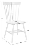 Safavieh Parker 17''H Spindle Dining Chair (Set Of 2) White Wood