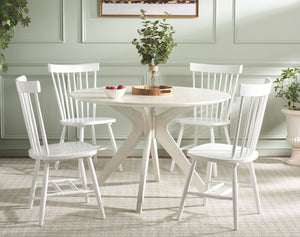 Safavieh PARKER Spindle Side Chairs - Set of 2 in White for Timeless Americana Charm & Modern Elegance AMH8500A-SET2