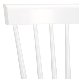 Safavieh PARKER Spindle Side Chairs - Set of 2 in White for Timeless Americana Charm & Modern Elegance AMH8500A-SET2