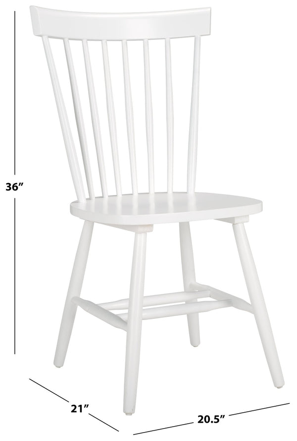 Safavieh PARKER Spindle Side Chairs - Set of 2 in White for Timeless Americana Charm & Modern Elegance AMH8500A-SET2