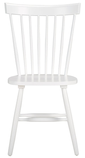 Safavieh PARKER Spindle Side Chairs - Set of 2 in White for Timeless Americana Charm & Modern Elegance AMH8500A-SET2