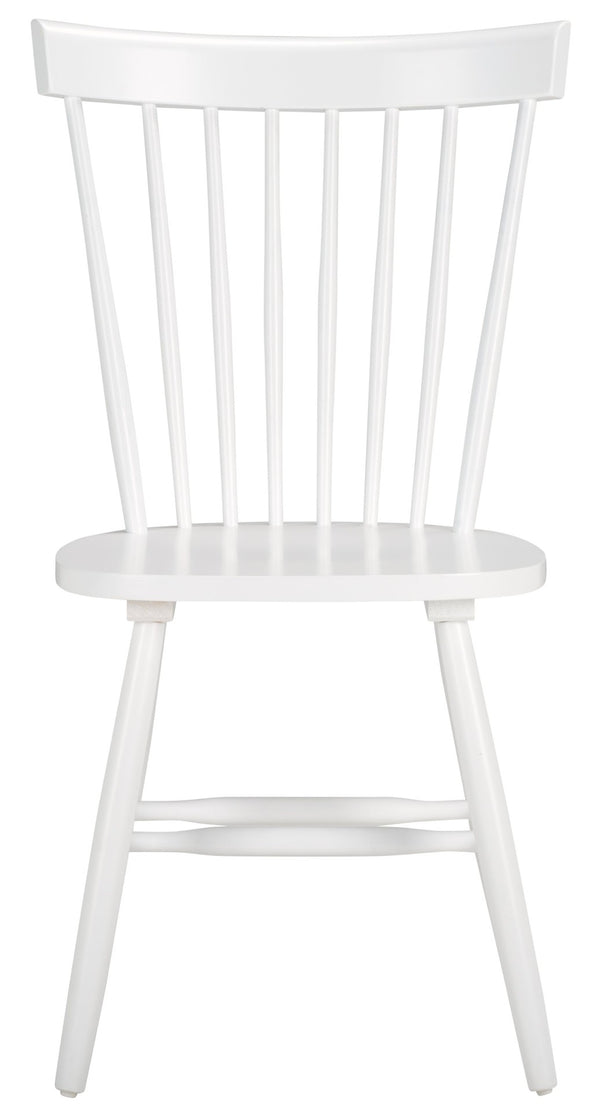 Safavieh PARKER Spindle Side Chairs - Set of 2 in White for Timeless Americana Charm & Modern Elegance AMH8500A-SET2