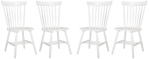 Safavieh PARKER Side Chair Set of 4 - Timeless White Spindle-Back Design for Classic Americana Charm AMH8500A-SET4