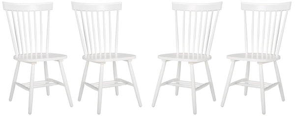 Safavieh PARKER Side Chair Set of 4 - Timeless White Spindle-Back Design for Classic Americana Charm AMH8500A-SET4