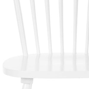 Safavieh PARKER Spindle Side Chairs - Set of 2 in White for Timeless Americana Charm & Modern Elegance AMH8500A-SET2
