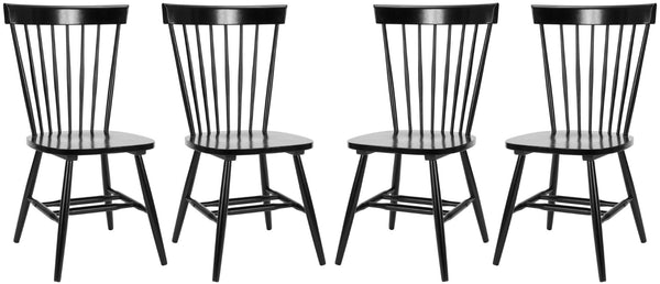 Safavieh Parker 17''H Spindle Dining Chair (Set Of 2) Black Wood