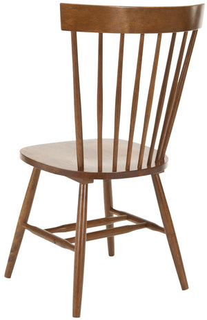Safavieh PARKER Side Chair Set of Two - Timeless Americana Design for Charming Dining Spaces and Comfort Dark Oak AMH8500C-SET2