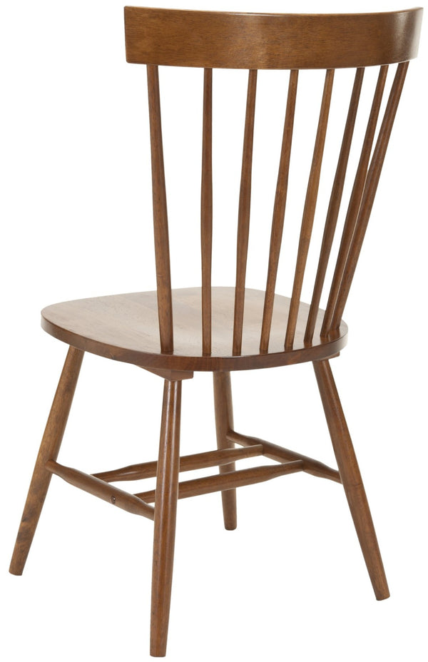 Safavieh PARKER Side Chair Set of Two - Timeless Americana Design for Charming Dining Spaces and Comfort Dark Oak AMH8500C-SET2