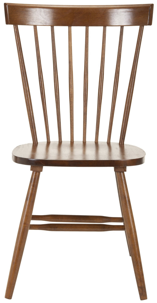 Safavieh PARKER Side Chair Set of Two - Timeless Americana Design for Charming Dining Spaces and Comfort Dark Oak AMH8500C-SET2
