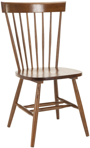 Safavieh PARKER Side Chair Set of Two - Timeless Americana Design for Charming Dining Spaces and Comfort Dark Oak AMH8500C-SET2