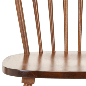 Safavieh PARKER Side Chair Set of Two - Timeless Americana Design for Charming Dining Spaces and Comfort Dark Oak AMH8500C-SET2