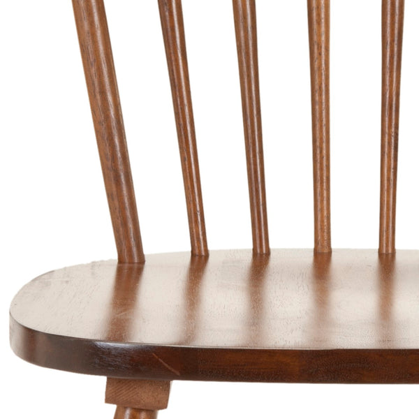 Safavieh PARKER Side Chair Set of Two - Timeless Americana Design for Charming Dining Spaces and Comfort Dark Oak AMH8500C-SET2