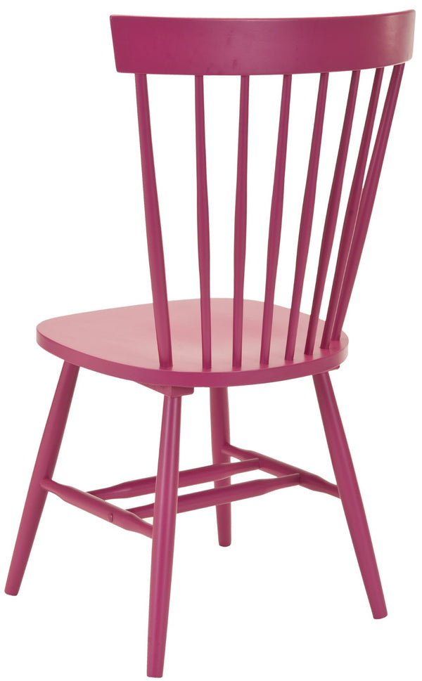 Safavieh PARKER Side Chair Set of Two - Timeless Americana Design for Charming Dining Spaces and Comfort Raspberry AMH8500D-SET2