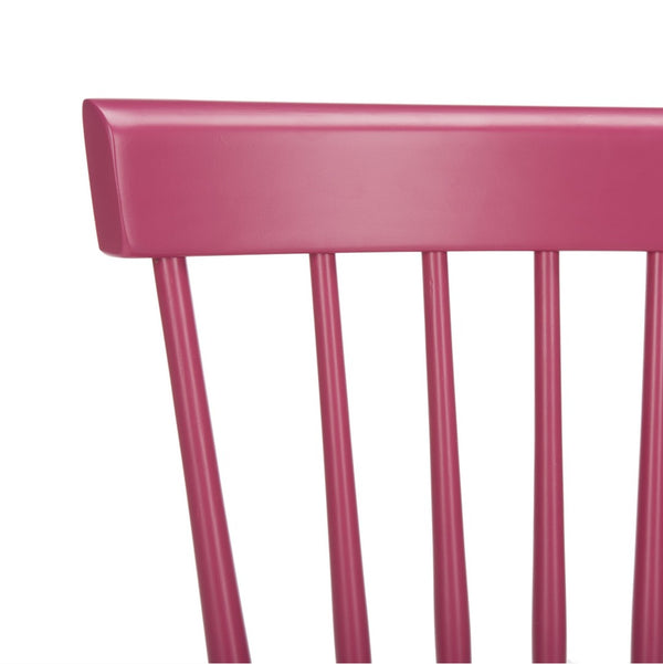 Safavieh PARKER Side Chair Set of Two - Timeless Americana Design for Charming Dining Spaces and Comfort Raspberry AMH8500D-SET2